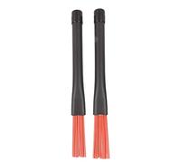 2PCS Brosses de tambour rétractables Brosses de tambour en nylon professionnelles Ensemble avec des poignées en caoutchouc pour Rock Band Country Music Folk Drummers Drumming (Rouge)