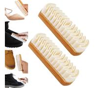 2pcs Brosses en Daim pour Chaussures,Brosse en Nubuck Et Gomme pour Nettoyer Et Revitaliser,pour Chaussures,Sacs,Vestes,Sacs à Main,Canapé avec Manche en Bois