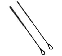 2pcs Brosses Paille en Silicone, 6 mm et 9 mm Nettoyeurs de Paille Extra Longs Brosse de Nettoyage à Suspendre Réutilisable Nettoyeur de Crevasses Pliable pour Verre Métal Pailles (Noir)