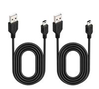 2pcs Câble Compatible avec PS3 Mini USB 1m, Charge Manette DualShock 3 | Câble mini USB Compatible avec PS3, pour Manette Compatible avec DualShock 3 et USB Mini USB 1m