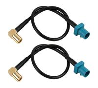 2PCS Câble SMB vers Fakra Z Adaptateur Autoradio Fakra vers SMB, Câble Antenne Voiture RG174 30cm pour GPS Dab FM, Connecteur Coaxial Universel pour Système Navigation et Récepteur Radio Automobile