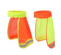 2Pcs Cache-Cou pour Casque de Sécurité Pare-Soleil Réfléchissant pour Casque de Chantier Protège Nuque en Maille Respirant Anti UV Protège Cou Haute Visibilité pour Les Travailleurs de Chantier
