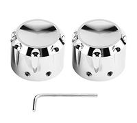 2pcs Cache-écrou d'Essieu Avant de Moto, Keenso Bouchons d'Ecrou d' Avant Capuchons de Boulon de Couvercle de Cache-écrou en Aluminium CNC(Plating)