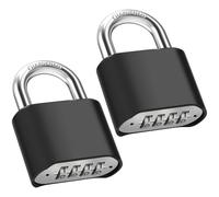 2PCS Cadenas Code 4 Chiffres, Diyife 52mm Cadenas Extérieur Etanche, Robuste et Antivol, 8mm Loquet Cadenas à Combinaison, Exterieur Serrure Porte de Garage pour Jardins, Cours, Porte, Clôture, Casier