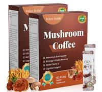 2Pcs Café Aux Champignons,Café Champignons Adaptogenes,Complexe de champignons en Poudre Bio avec Crinière De Lion, Chaga, Reishi, Cordyceps,Plus,Cafe Instantané Arabica,200g