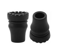 2PCS Cane Rubber Tips - Hiking Pole Stoppers, Pair Handle Stoppers for Outdoor Trekking, Grip Enhancing Shoes with Reinforced Base, Aid Accessory, Safety Bumper for Mud, Grass and Rocks