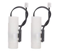 2Pcs Capteur de débit d'eau Commutateur plastique Gravité Type FS G1/2in Double Mâle
