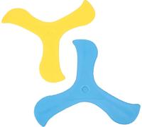 2pcs capture rapide boomerang Easy Safe Kids boomerangs 3 feuilles jouet de retour pour jeunes lanceurs bleu jaune