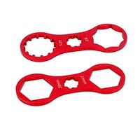 2pcs Capuchons de Fourche Avant vélo Retirer Installer Une clé Outil Suspension SR Suntour XCR/XCM/XCT/RST MTB Clé À Fourche Avant Double Tête Professionnelle Vélo Démonter Accessoires Clé à fourche