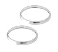 2Pcs Capuchons Porte-Clés Compatible avec Mini Cooper R55-R60 Clé Intelligente Anneau Jante Alu 4,5cm ID Argent