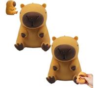 2PCS Capybara Balle Anti Stress, 5,25×4,1×4cm Capybara Objet Anti Stress, Mignon Capibara Jouet, Amusant Capibara Squishy, Excellente Résilience, Toucher Agréable