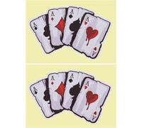 2pcs Car Sticker Poker A Playing Cards Decoration Self Adhesive Car Accessories For Car Luggage Bumper Bicycle Travel Case