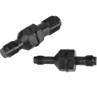 2Pcs Carbon Steel Spark Plug Thread Insert Tap Set M10*1.0 / M12*1.25 M14*1.5 / M18*1.5