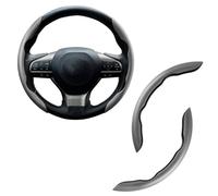 2pcs Carbone Protection Volant pour Mitsubishi ASX 2016-2025,Volant SegmentéE Respirant AntidéRapant Couvre Volant Voiture,Grey