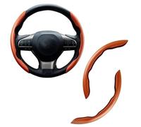 2pcs Carbone Protection Volant pour Mitsubishi ASX 2016-2025,Volant SegmentéE Respirant AntidéRapant Couvre Volant Voiture,Brown