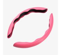 2pcs Carbone Protection Volant pour Mitsubishi ASX 2016-2025,Volant SegmentéE Respirant AntidéRapant Couvre Volant Voiture,Pink