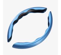 2pcs Carbone Protection Volant pour Mitsubishi Outlander 2005-2007,Volant SegmentéE Respirant AntidéRapant Couvre Volant Voiture,Blue