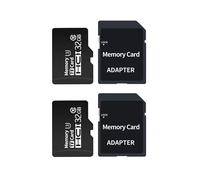 2PCS Carte Mémoire micro 32Go Adaptateur SD Vitesse de Lecture Allant jusqu'à 90Mo/S, Classe 10, U3,Carte TF pour