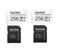 2PCS Carte mémoire micro sdxc High Endurance 256 Go Video Class V30 / UHS-I U3 / Class10 lecture 100MB/s écriture 40MB/s