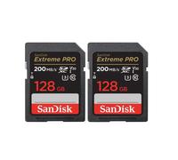 2PCS Carte mémoire SD SDXC 128 Go SanDisk Extreme Pro SDXC UHS-I U3 Class10 jusqu'à 200Mb/s