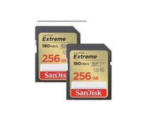 2PCS Carte Mémoire SDXC Extreme 256Go SDXC 180MB/S 130MB/S UHS-I Class 10 U3 V30 RescuePro Deluxe