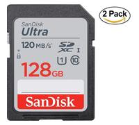 Carte mémoire SDXC SanDisk Ultra 128 Go - Classe 10 - Vitesse de transfert jusqu'à 120 Mo/s