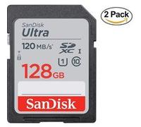 Carte mémoire SDXC SanDisk Ultra 128 Go - Classe 10 - Vitesse de transfert jusqu'à 120 Mo/s