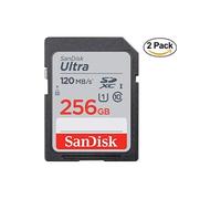 2pcs Carte Mémoire SDXC SanDisk Ultra 256 Go jusqu'à 120 Mo/s classe 10 UHS-I G