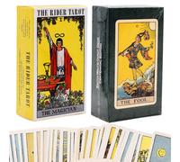 2pcs Cartes de Taro-t,Taro-t Rider Waite Cartes Tarot Deck,The SMI-th Waite Jeux de Cartes de Table,Vintage Jeux Carte Tarot Divinatoire,Fête de Famille,Jeu de Cartes Amusant pour Débutant