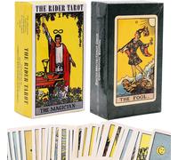 2pcs Cartes De Taro-T,Taro-T Rider Waite Cartes Tarot Deck,The Smi-Th Waite Jeux De Cartes De Table,Vintage Jeux Carte Tarot Divinatoire,Fête De Famille,Jeu De Cartes Amusant Pour Débutant.[G589]