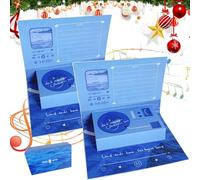 2pcs Cartes de voeux de Noël 60 secondes enregistrables pour envoyer des vœux vacances chaudes à des amis et à la famille