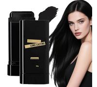 2PCS Carylook Hair Color Stick - 2025 Upgraded Waterproof And Sweatproof Hair Dye Stick, Portable Built-In Comb, 2-in-1 Touch-Up Comb for Gray Hair Coverage (Black)
