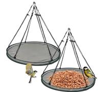 2pcs Catcher de graines d'oiseau, Plate-Forme de Cerceau Suspendu Rond Plateau Graine d'oiseau, mangeur colibris pour Jardin, mangeoires Moyennes pour l'extérieur