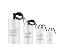 2Pcs CBB60 electronic starter Running Capacitor 450V Series AC Water Pump Startup Capacitors Start electronic starter Run 450VAC 3uF-80uF NWPNLXEA(450V5UF)