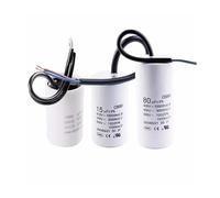 2pcs CBB60 starter capacitor: 2/4/5/8/10/12/15/20/80UF water pump to dry the capacitor of the dehydrated washing machine EKFBQBGW(35UF)