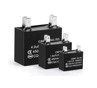 2Pcs CBB61 Air Conditioner External Fan Start Capacitor electronic starter Run Capacitor 450V 1UF 1.2UF 1.5UF 2UF 2.5UF 3UF 3.5UF 4UF 4.5UF NWPNLXEA(1.8UF)