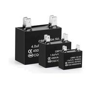 2Pcs CBB61 Air Conditioner External Fan Start Capacitor electronic starter Run Capacitor 450V 1UF 1.2UF 1.5UF 2UF 2.5UF 3UF 3.5UF 4UF 4.5UF MQXFCZUX(1UF)