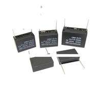 2PCS CBB61 Pin 450V Air Conditioner Internal Machine 1/1.5/2/2.5/3/4/5/6UF Fan Capacitor electronic starter Start Capacitor AUOQKQUT(450V2.5UF)