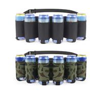 2Pcs Ceinture De Bière, Jetpack De Bière, Ceinture De Bière pour Hommes, Équipement De Camping, Ceinture De Bouteille De Bière, Boisson, Bouteille Portable, Taille, Porte-Gobelet