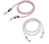 2Pcs Chaîne de Lunettes Cordon Lunettes Perle Élégant Chaine Lunettes | Chaînes de Lunettes en Perles Antidérapantes Colliers pour Lunettes de Lecture pour Femmes Hommes