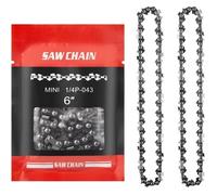 2pcs chanes de remplacement pour 6 pouces mini trononneuse electrique, chaine tronconneuse 37 maillons d\'entranement