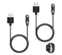 2Pcs Chargeur Montre Connectée avec 4mm 2Pins, USB Smartwatch Chargeur Magnétique Universel Charge Rapide Sécurisée pour Ticwatch GTX/CXB01/Fitness, YAMAY SW022, AGPTEK LW11, Haylou Solar LS05