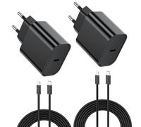 2PCS Chargeur Rapide for iPhone, 25W Prise USB C for iPhone 14/14 Plus/14 Pro/14 Pro Max/13/12/11/SE/Mini/X/XS/XR SE 8 7 6, USB C Prise et 2M Cable Secteur C-To Lightning Mural Alimentation Adaptateur