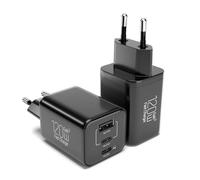 2Pcs Chargeur USB C Rapide GaN 3 Ports Prise USBC Adaptateur Total 120W with 27W USB 65W PD Output Charger pour iPhone 16 Plus Pro Max Pixel 9 8 Pro 7a Samsung Galaxy S25 Ultra…