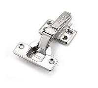 2pcs Charnières En Acier Inoxydable, Charnières De Porte D'armoire À Deux Factures, Charnières De Taille Universelle, Convient À La Cuisine Et Au Matériel De Meubles De Maison.(Half Overlay)