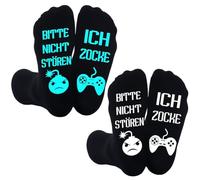 2pcs Chaussettes de Jeu Drôles Cadeau de Joueur avec S'il vous plaît Ne Pas Déranger Je Joue Chaussettes de Jeu Drôle Nouveauté Cadeaux Pour Joueurs Hommes Femmes Femmes Noël Anniversaire Valentin