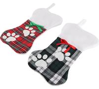 2pcs chaussettes de No?l en forme d'os mignonne Décoration Cadeau��te pour la d��coration de la f?te ? domicile