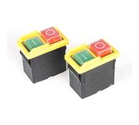2PCS CK1 KJD6 6A 250V interrupteur à bouton-poussoir solénoïde étanche à l'eau et à la poussière, interrupteur d'arrêt d'urgence pour ponceuse