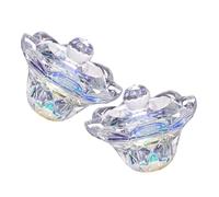 2pcs Claire Nail Art Acrylique Liquide Poudre Dappen Bol Bol En Verre En Verre Casse En Verre Avec Couvercle Pour Les Outils De Soins De Manucure De Nail Art