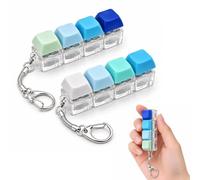 2PCS Clavier Anti Stress Matière Plastique À Quatre Boutons Dégradé de Bleu | Anti Stress Clavier Un Porte-clés Clavier à Clic Qui Soulage Tue Temps et Est Aussi Décoratif Convient Hommes Comme Femmes